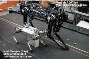 Mini Cheetah robot vs. Cheetah 3