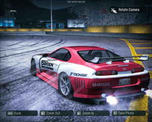 Toyota Supra v Need for Speed v drifte